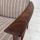 1970s, Danish highback armchair, furniture wool, teak wood, original.