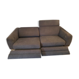 Dark gray sofa 3 places Boconcept electric