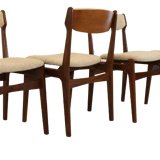 Set of 4 mid century teak chairs 'Nejede'