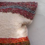 Housse de coussin artisanale en coton recyclé tissé main