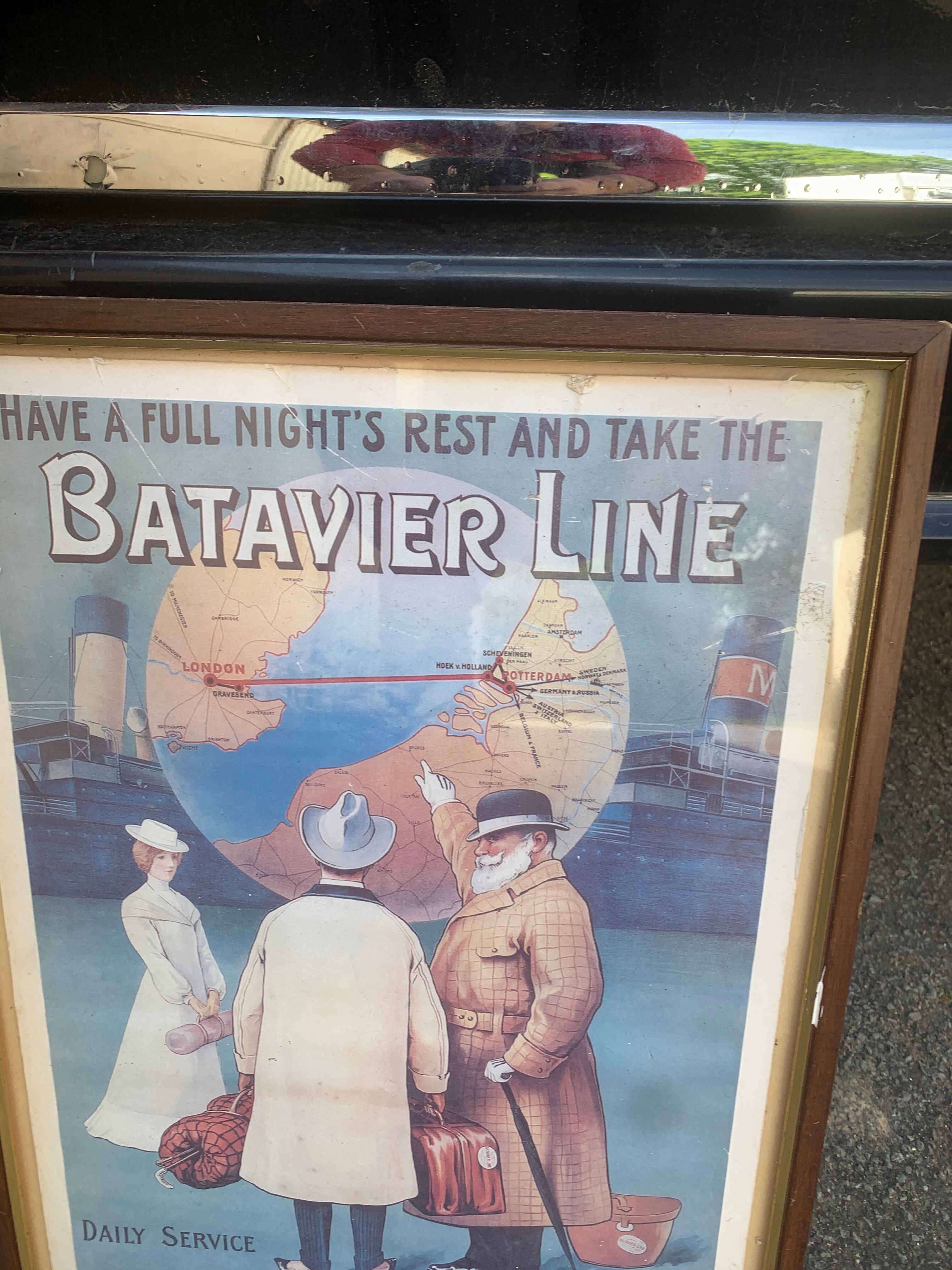 Batavier Line line poster London Rotterdam
