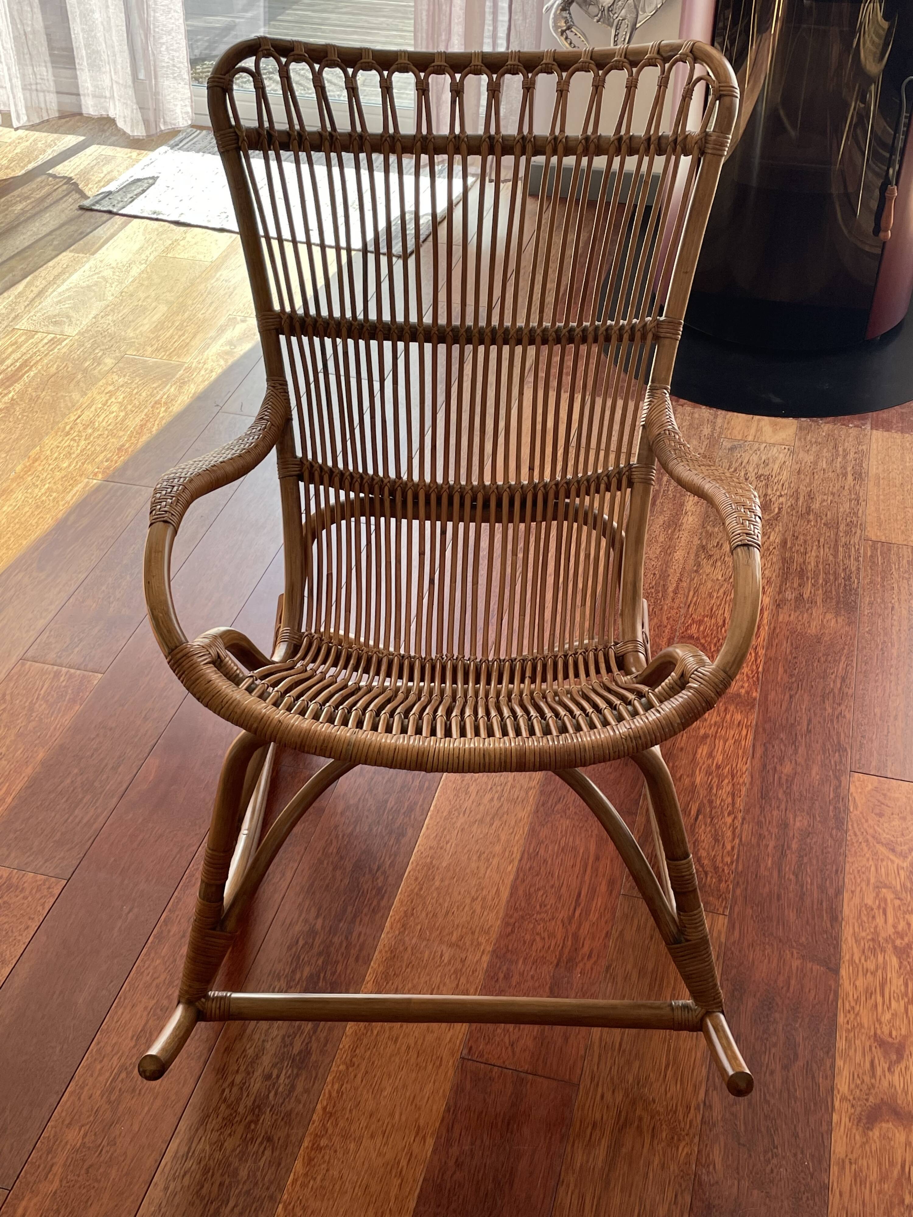 Rocking Chair, footrest, coffee table Sika Design Original