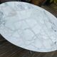 Table ovale marbre arabescato roche et bobois 1970