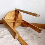 Scandinavian stool in solid pine