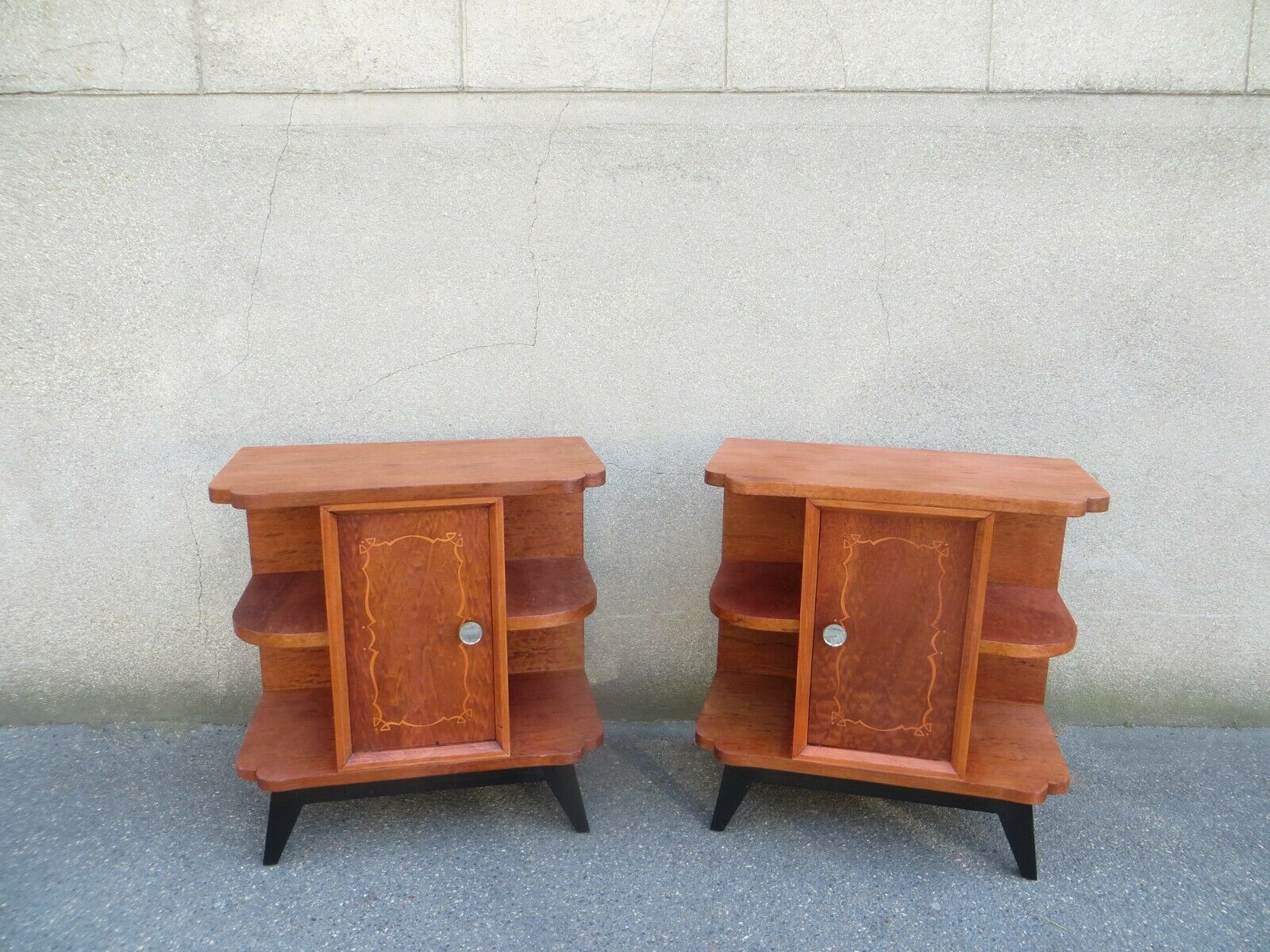 Pair of art deco bedside tables