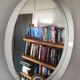 Scandinavian white round modern mirror - 60cm