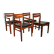 Set de 4 chaises scandinaves vintage teck