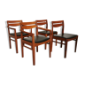 Set of 4 vintage Scandinavian teak chairs