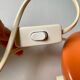 Lampe à poser pied tulipe orange 1970