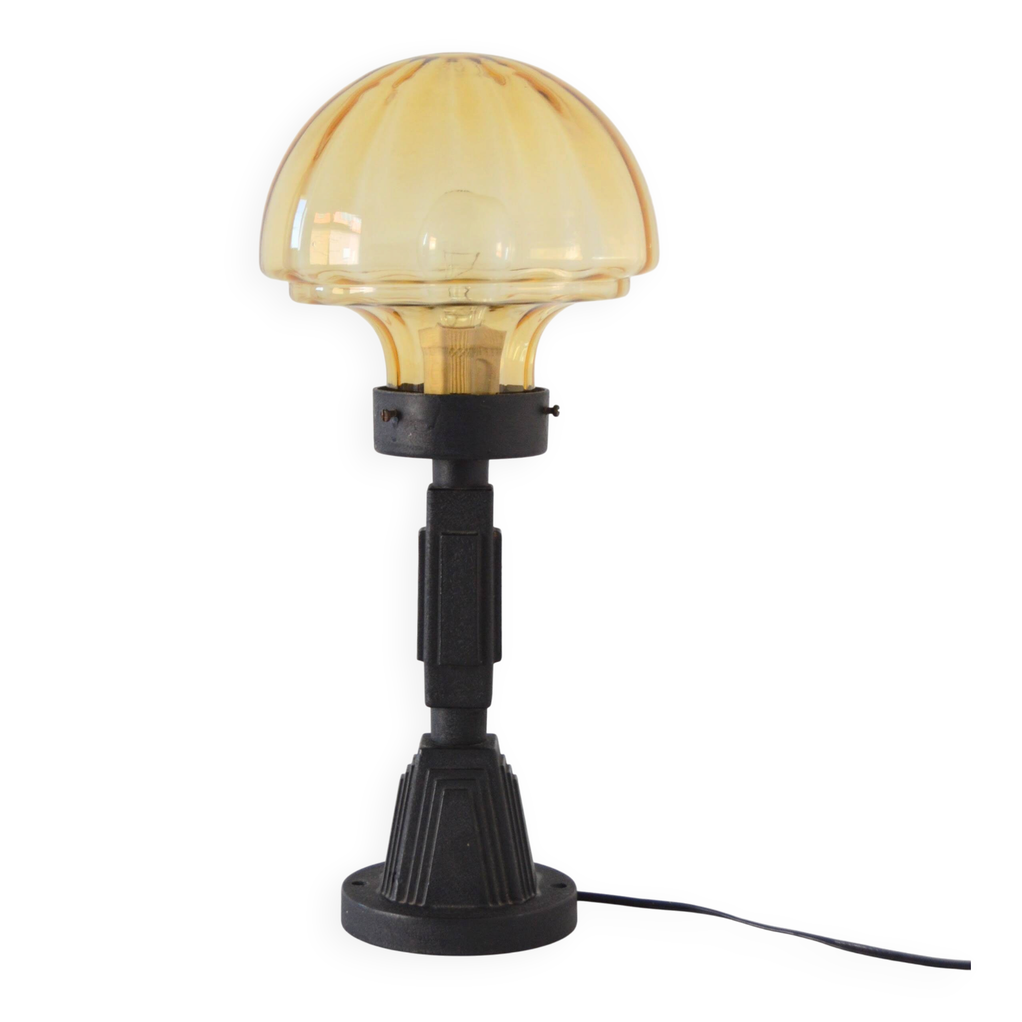 Vintage 1920s wrought iron Art Deco lamp