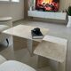 2 rectangular coffee tables in travertine