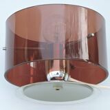 Table lamp Published by Oxar, circa 1972 Philippe Rogier in metal & smoked Altuglas