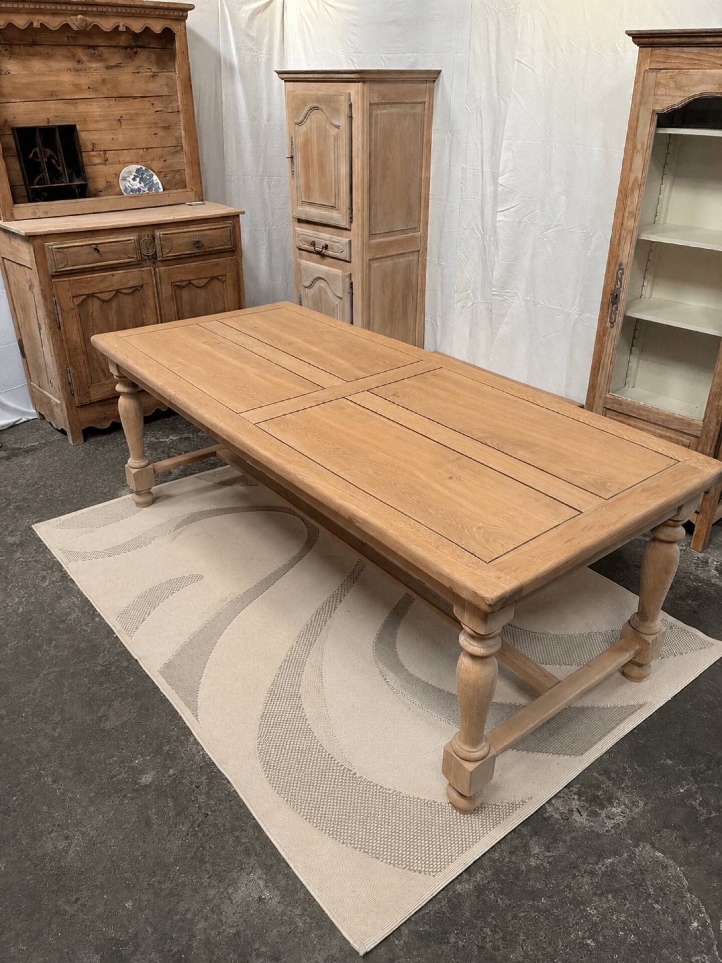 Solid oak farmhouse table