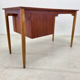 Danish Petite Teak & Beech Desk, 1950s.