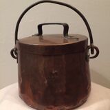 Chaudron en cuivre marmite de cheminée cache pot deco
