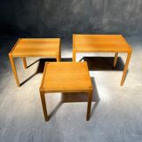 Suite of 3 vintage Scandinavian nesting tables