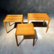 Suite of 3 vintage Scandinavian nesting tables