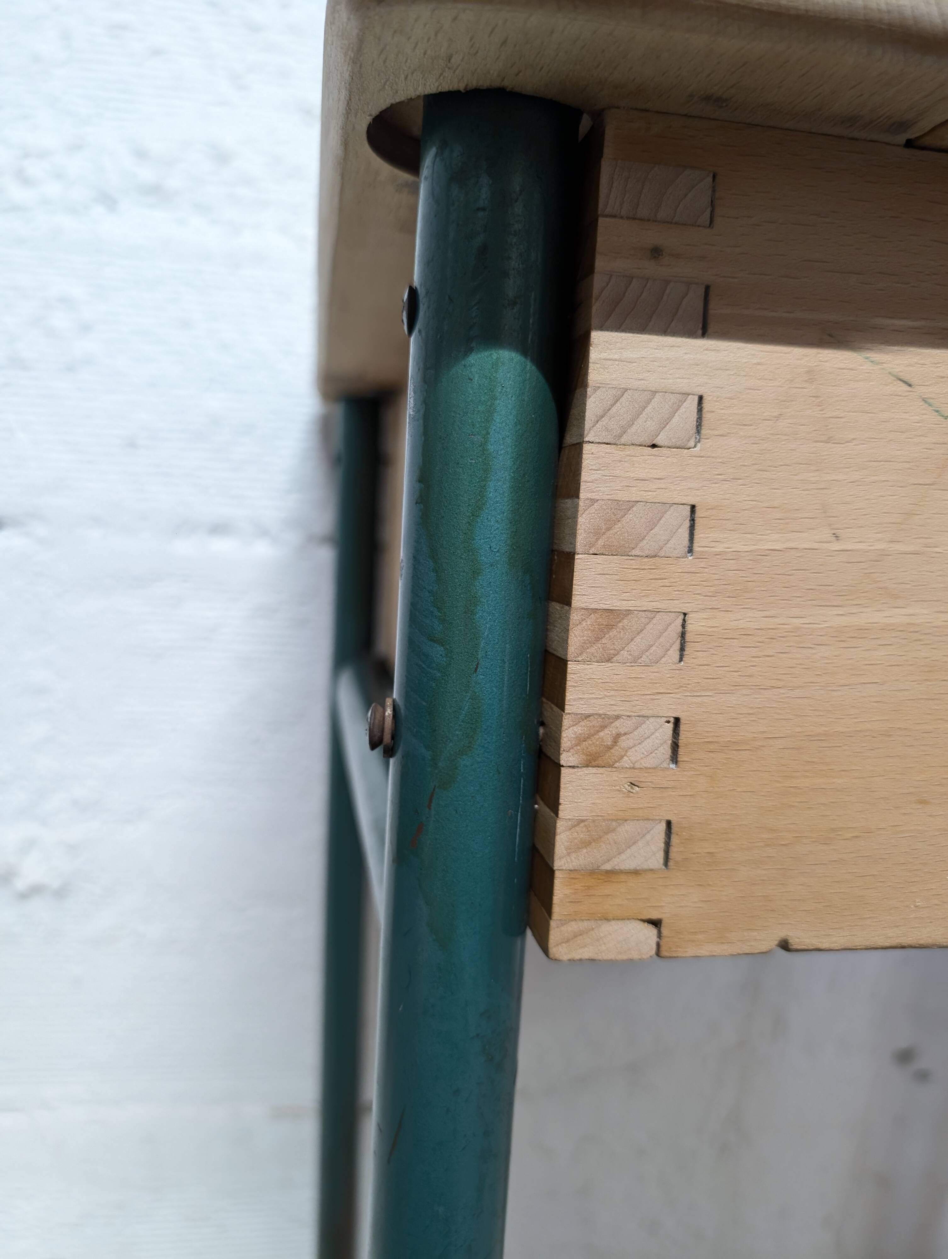 School desk with chest