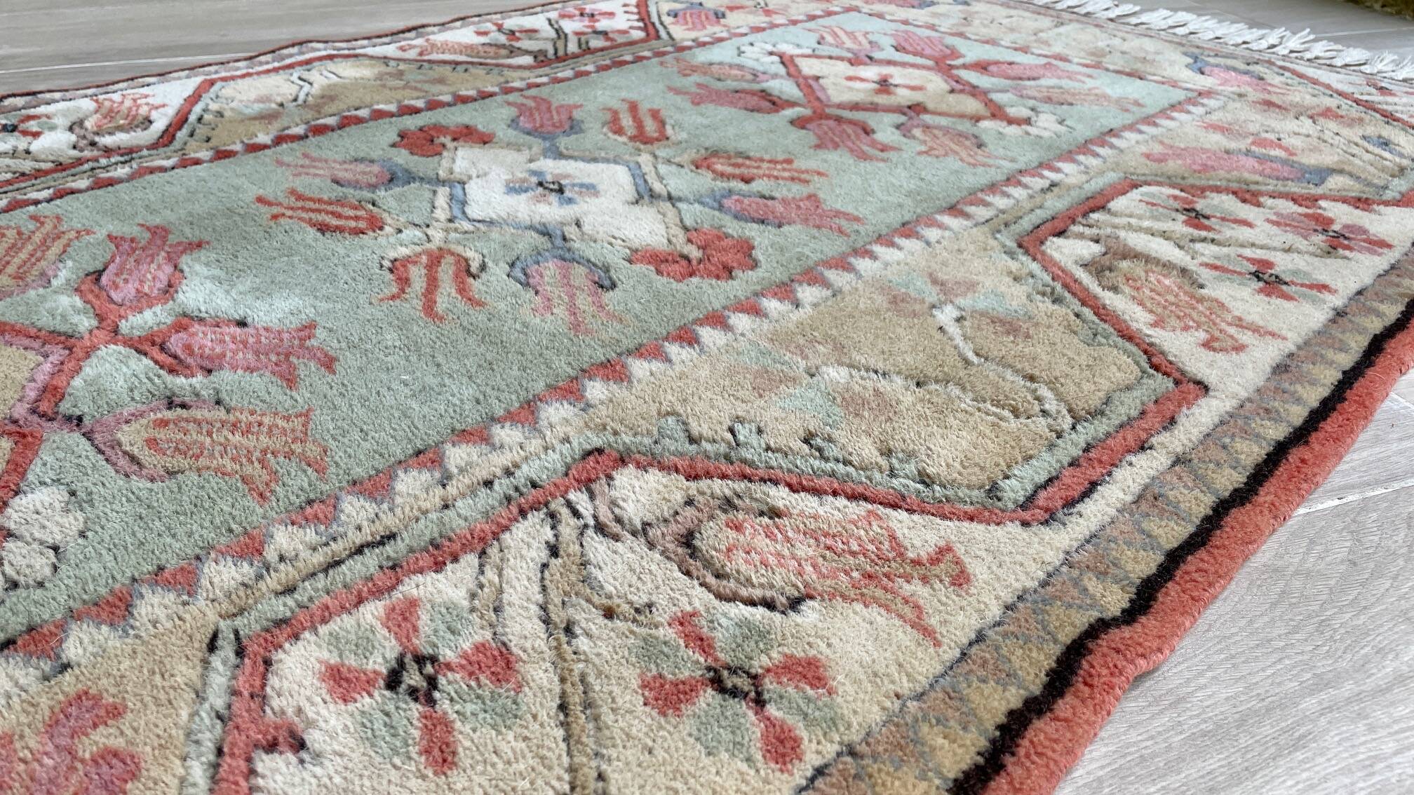 Vintage rug inspired by Art Deco.