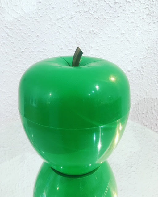 Green ice cube apple