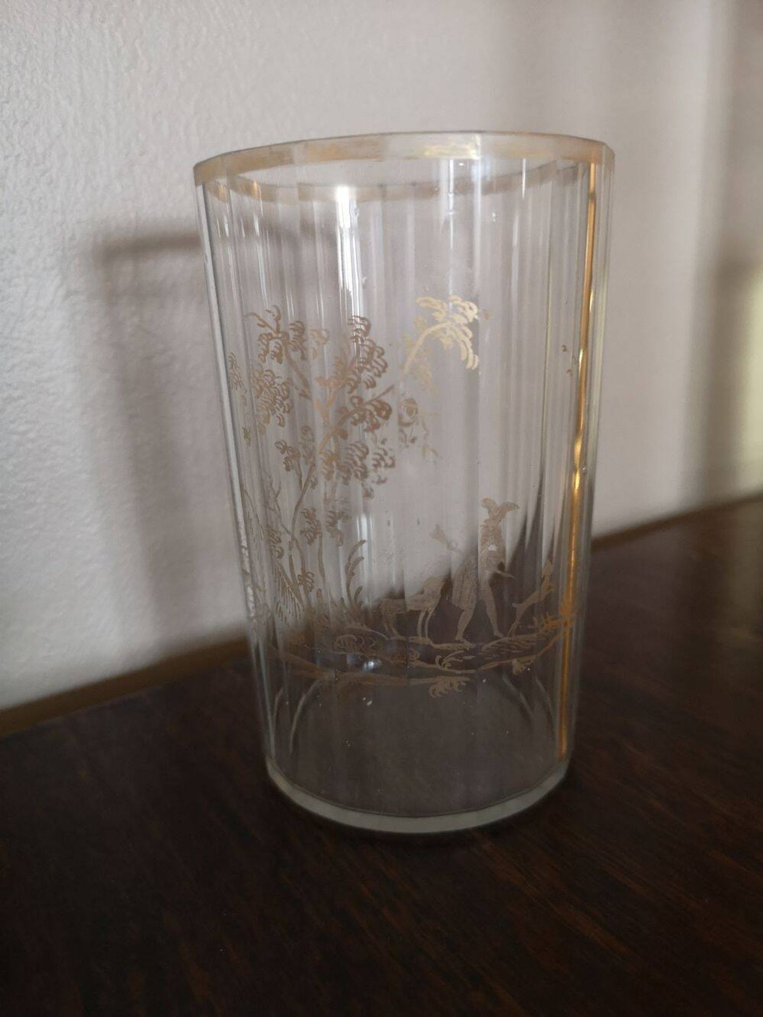 High crystal and gilding glass - Late 18th century early 19th