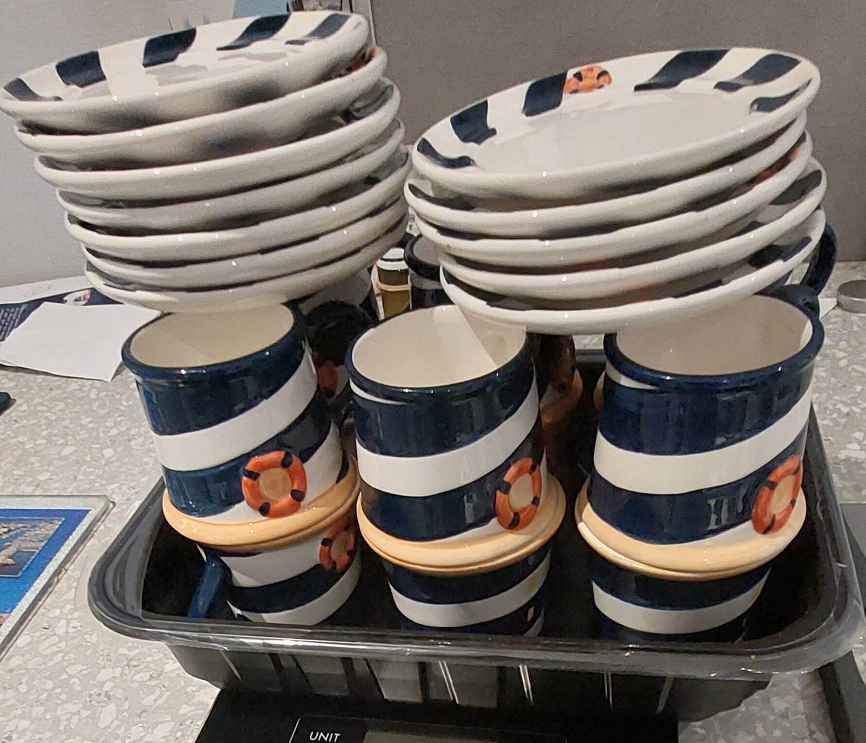 Service for 12 cups and 12 saucers