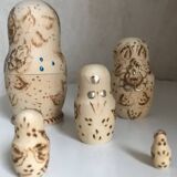 Set of wooden dolls