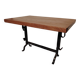 Table basse en bois massif et fer forgé