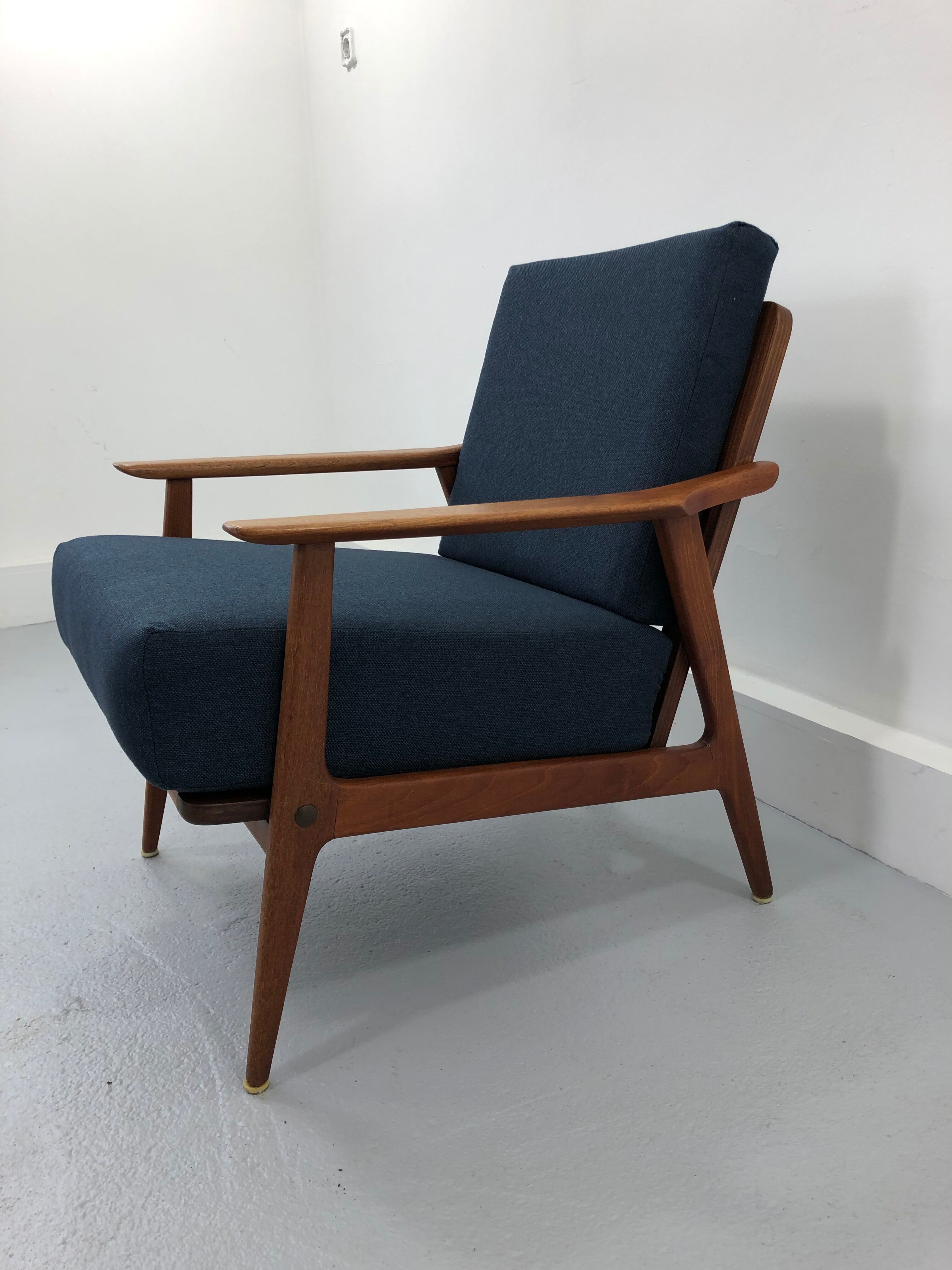 Vintage danish teak lounge chair, 1970s