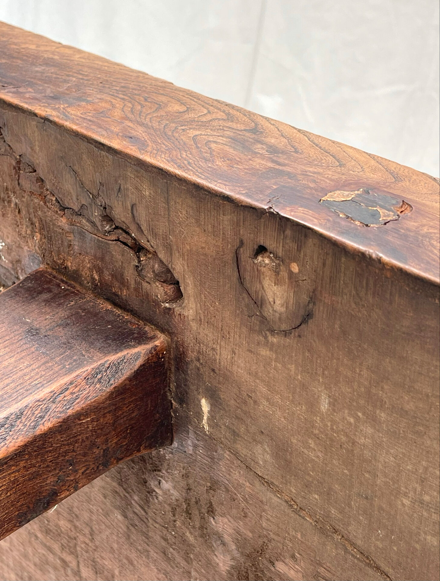 Solid elm farmhouse table