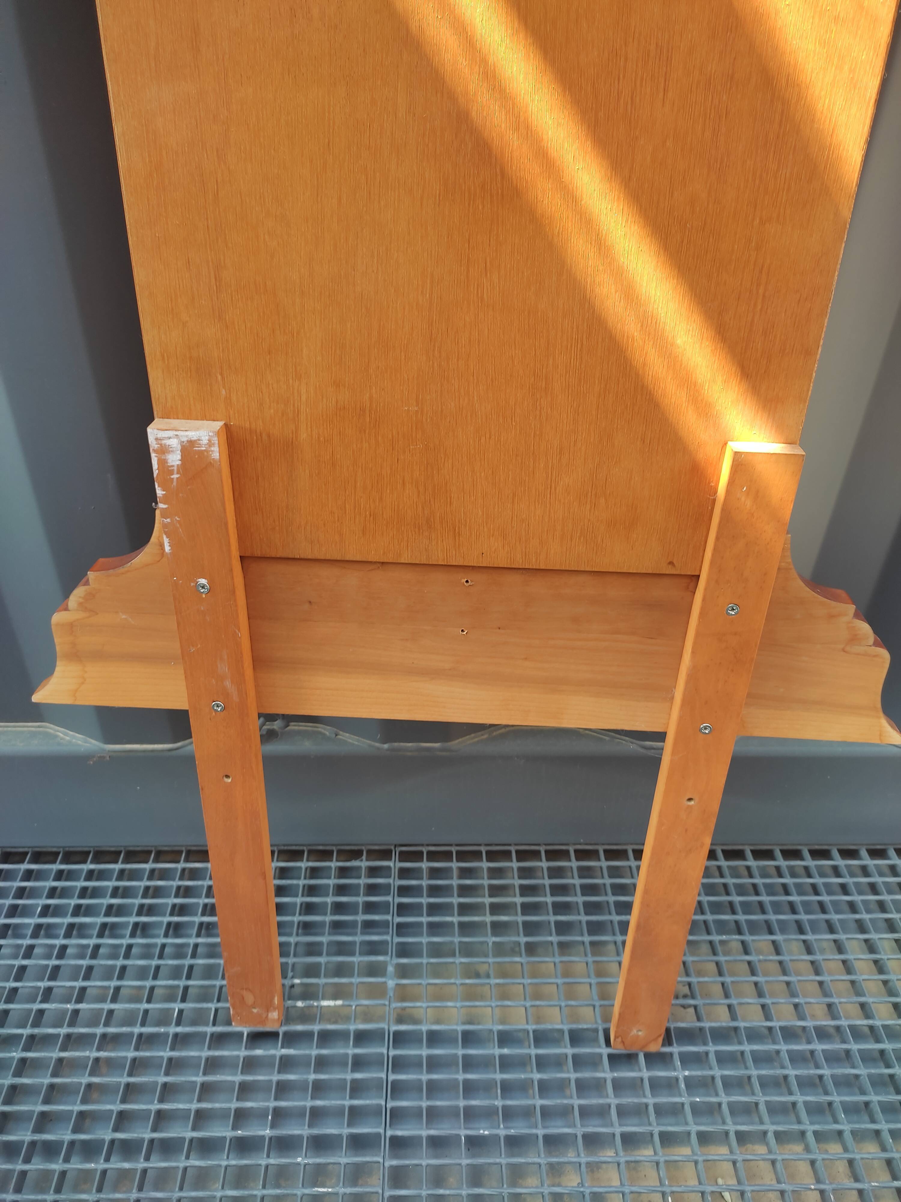 Wooden triptych mirror