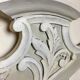 Old patinated gray pediment