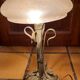 Vintage metal/glass mushroom table lamp