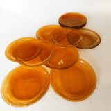12 Arcoroc Sierra Ambre dessert plates