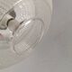Hanging lamp in aluminium and hard pressed crystal glass. Denmark 1980s