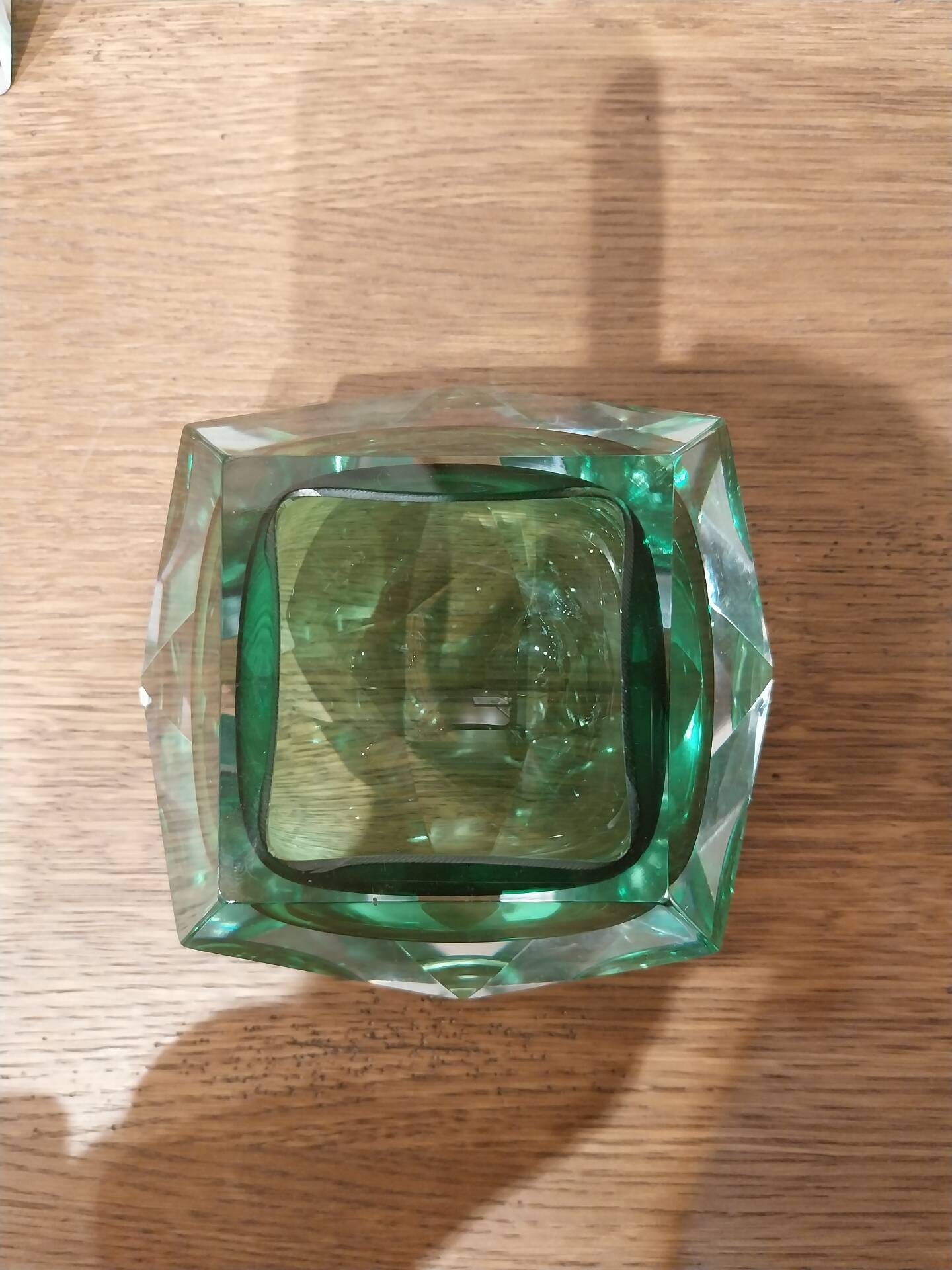 A duo of a vase and ashtray submerged from Murano.