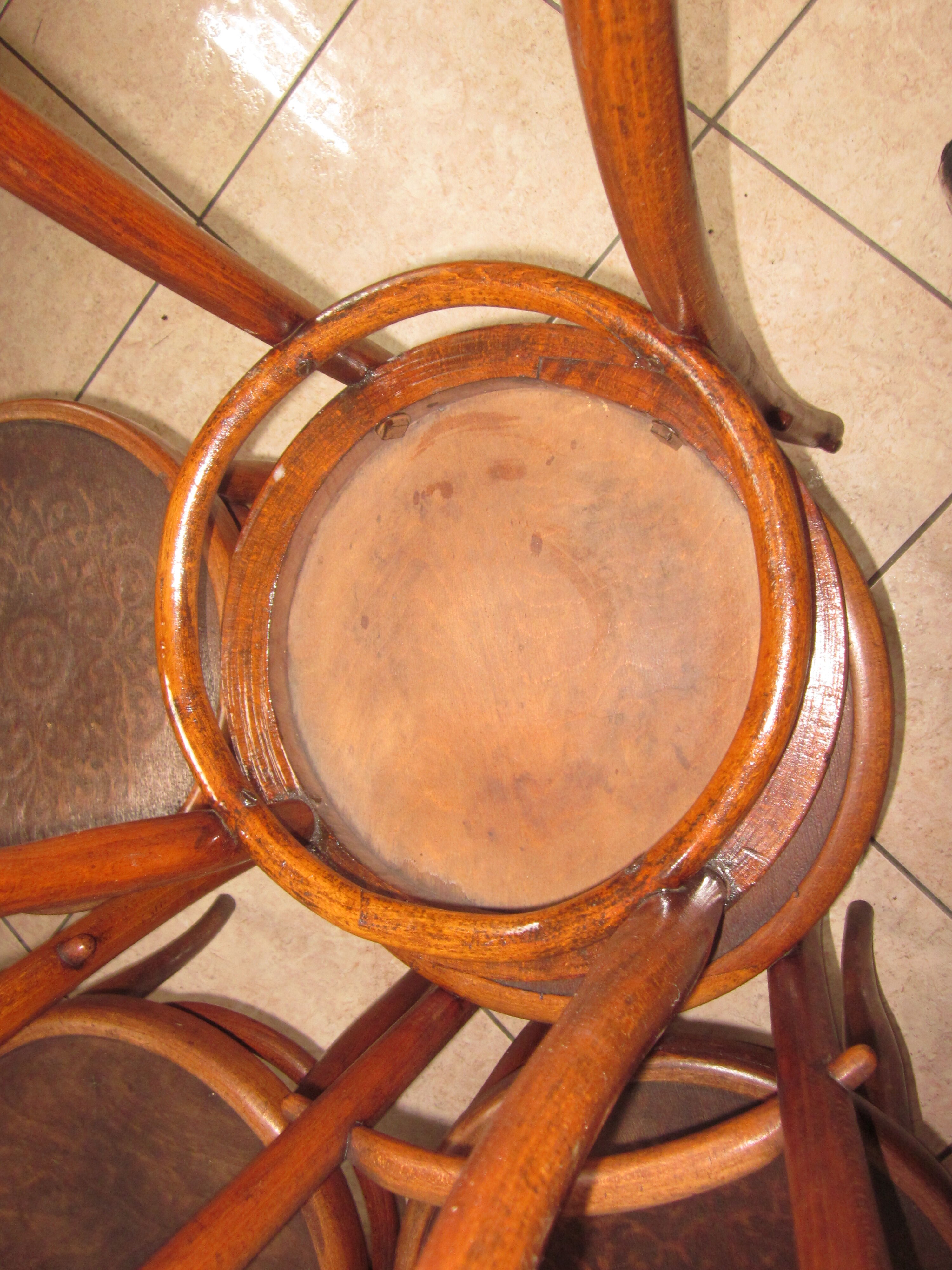 Set of 5 bistro chairs from the 30s