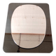 Smoked glass and white designed mirror with a freeform irregular shape - 1960s/70s