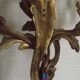 Magnificent Pair of French Antique Bronze Three-Light Acanthus Wall Sconces