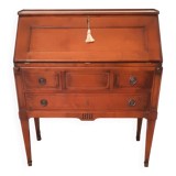 Secretaire de pente ,bureau dos d'âne style Louis XVI ,excellente copie XXèm merisier teinté noyer