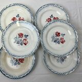 6 Digoin Marinette dessert plates
