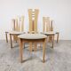 Set of 6 high back dining chairs, 1980s