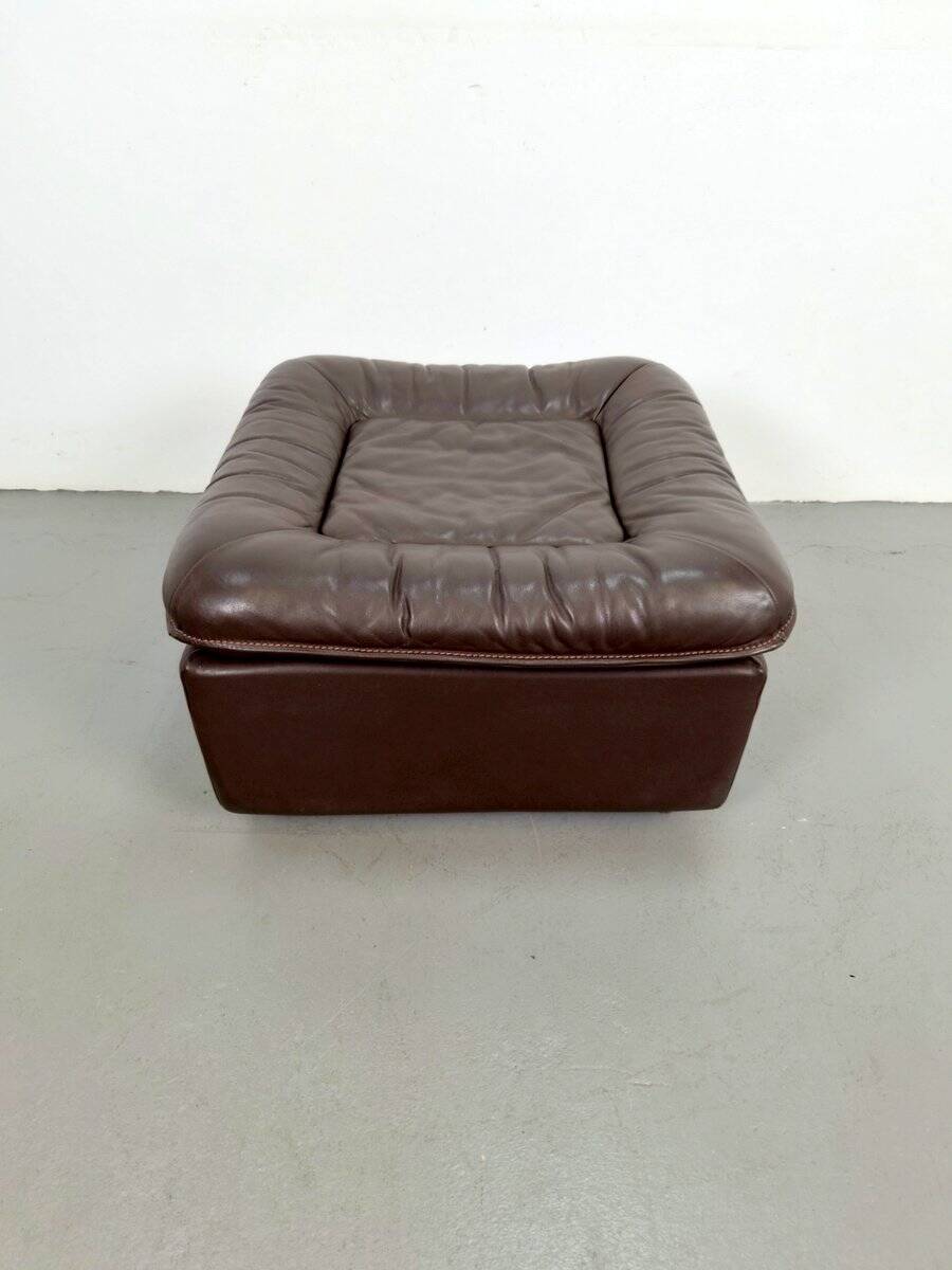 Mid-Century DS 11 Ottoman in Brown Leather from de Sede, Switzerland, 1960s
