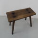 Antique oak milk stool