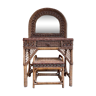 Rattan dressing table and seat