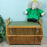 Rattan chest bench 60's