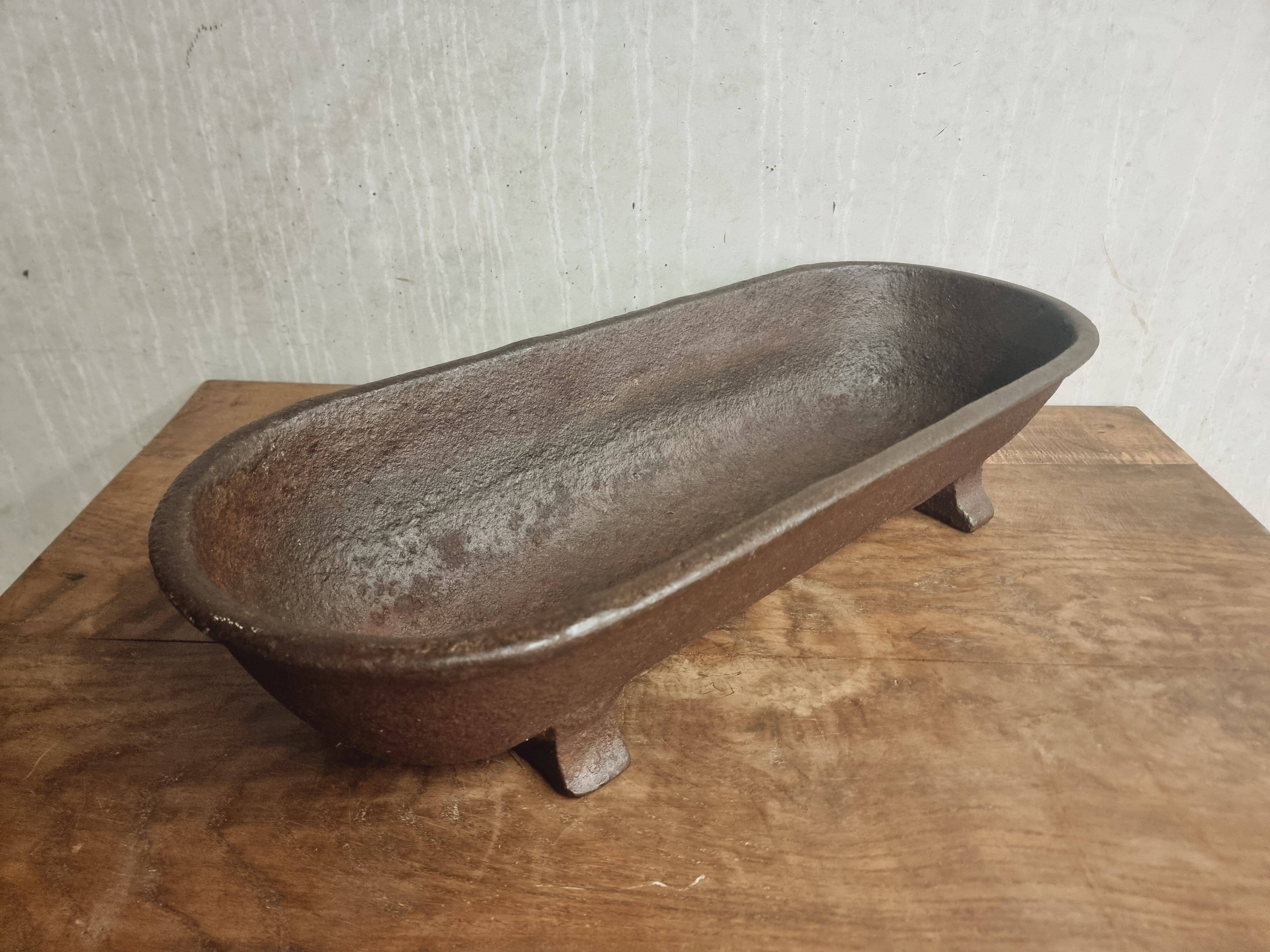 Antique trough water trough flower basin cast iron 29x75 cm