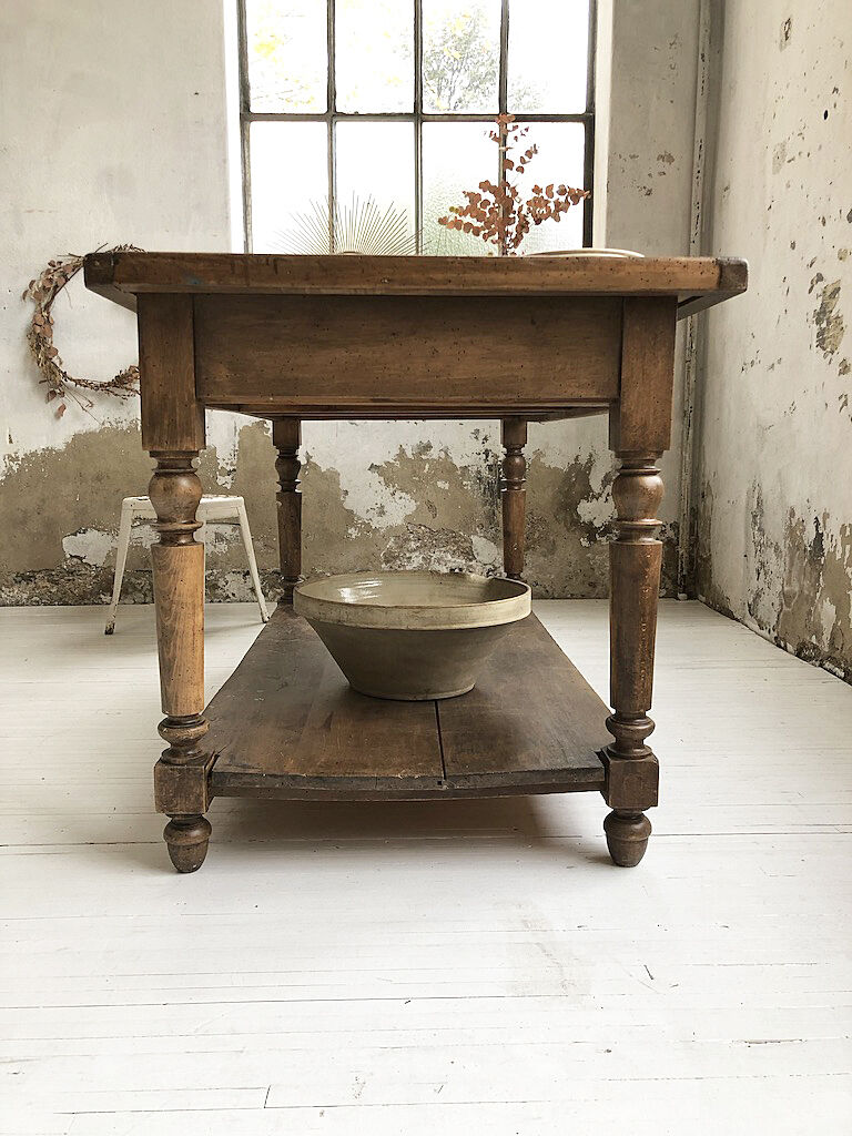Artist studio oak draper table