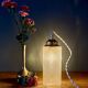 Vintage glass globe table lamp or portable lamp