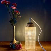 Baladeuse ou lampe à poser globe vintage en verre